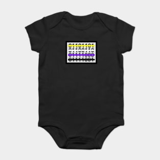 Discrete Nonbinary Flag Design Baby Bodysuit